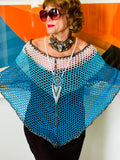 Stillwater handmade poncho by Vega Fashion styled on model